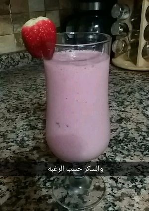 صورة لوصفة عصير الفراوله مع الحليب