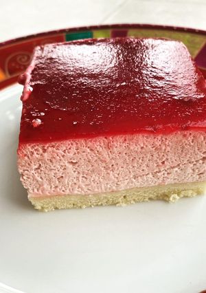 Une photo de Bavarois à la framboise