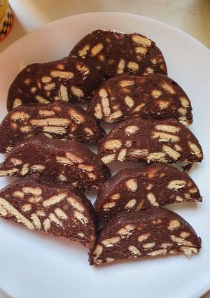 Kekszszalámi recept fotója