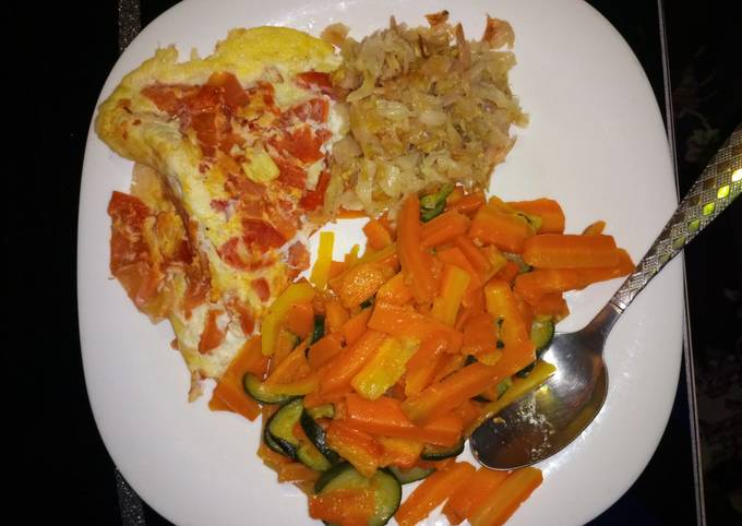 Omelette and carrots