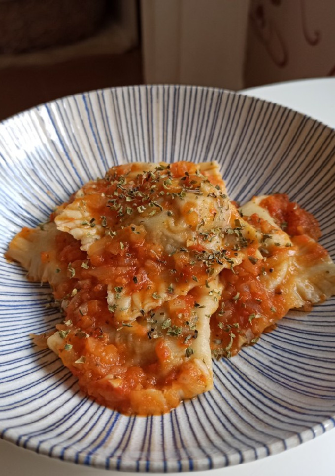 Una foto de Raviolis de verduras