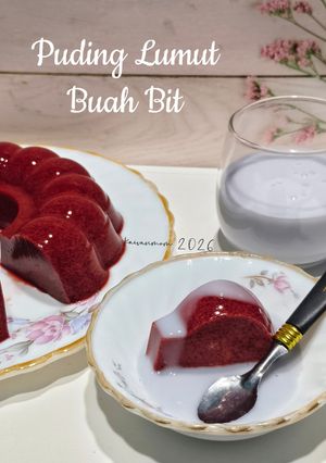 Foto resep Puding Lumut Buah Bit Vla Yogurt