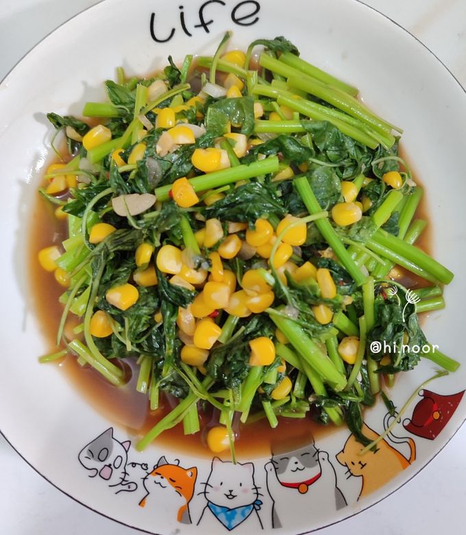 Foto resep Tumis bayam jagung