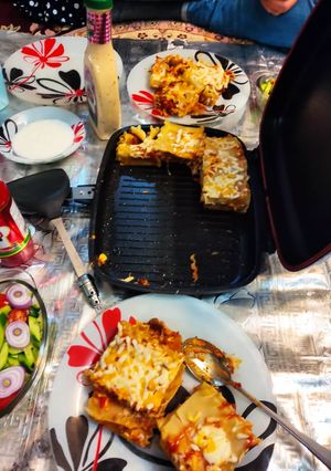 عکسی از دستور لازانیا رولی در گاز 😋
