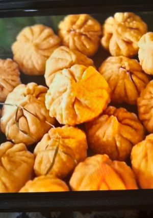 A picture of Shahi Modak - Fried Modak.