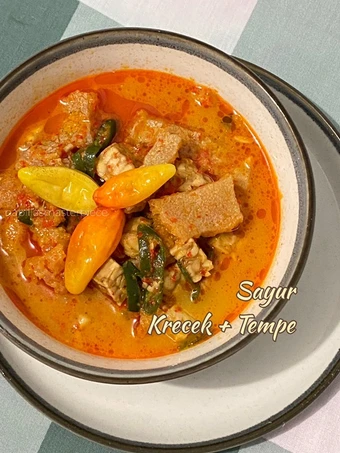 Cara Mudah Menyiapkan Resep 52. Sayur Krecek + Tempe (Kotokan) yang Lezat Sekali Anti Ribet, Uenak Banget