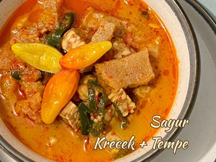 Cara Mudah Menyiapkan Resep 52. Sayur Krecek + Tempe (Kotokan) yang Lezat Sekali Anti Ribet, Uenak Banget