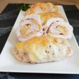 Pechuga de pollo rellena de piña