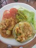 Chayote relleno de bacalao