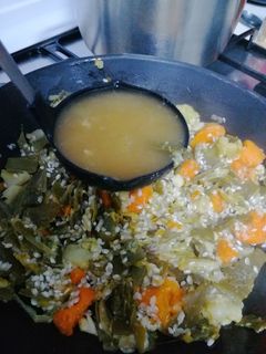 Una foto de Arroz de verdura hervida