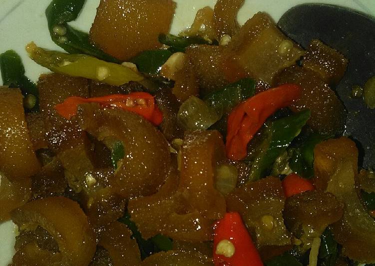 Easiest Way to Make Perfect Tumis kikil cabe ijo