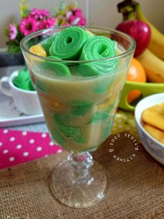 Foto resep Dadar Gunting kuah kinca nangka