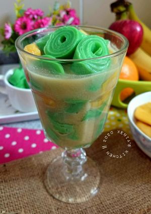 Foto resep Dadar Gunting kuah kinca nangka