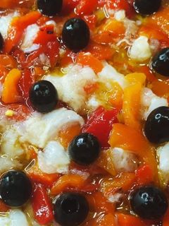 Una foto de Moje de pimientos y bacalao