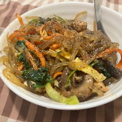 A picture of Stir Fried Glass Noodles (Japchae).