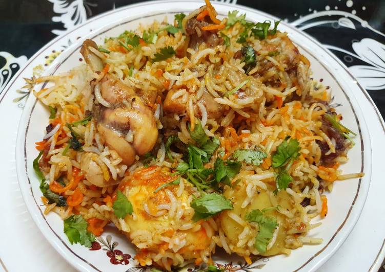 Simple Way to Prepare Perfect Kolkata Style Chicken Dum Biryani