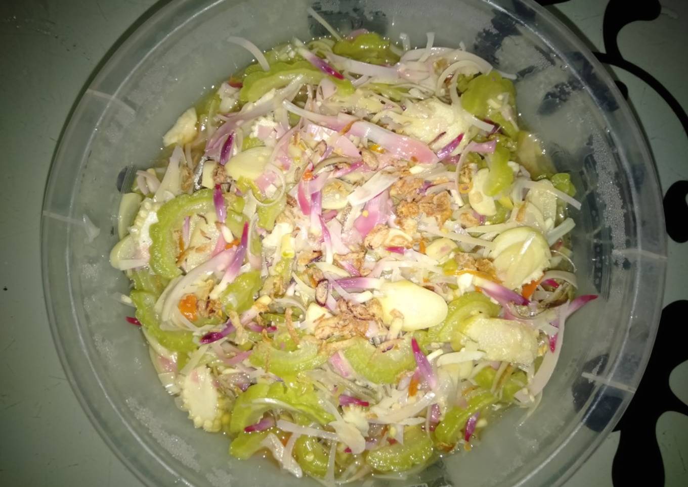 Tumis pare kecombrang bilis