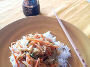 Una foto di riso basmati patate
