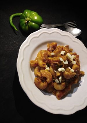 A picture of Masala macroni.