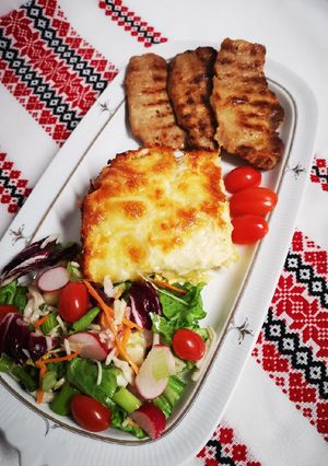 O poză a rețetei Cartofi franțuzești și cotlet de porc la tigaie gril.
