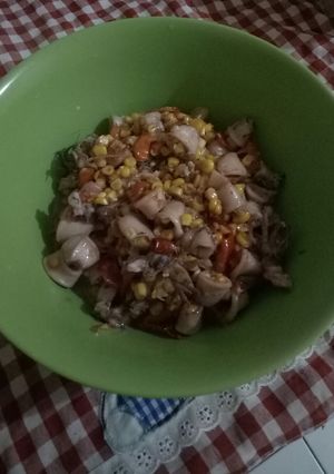 Foto resep Tumis cumi-cumi jagung pedas