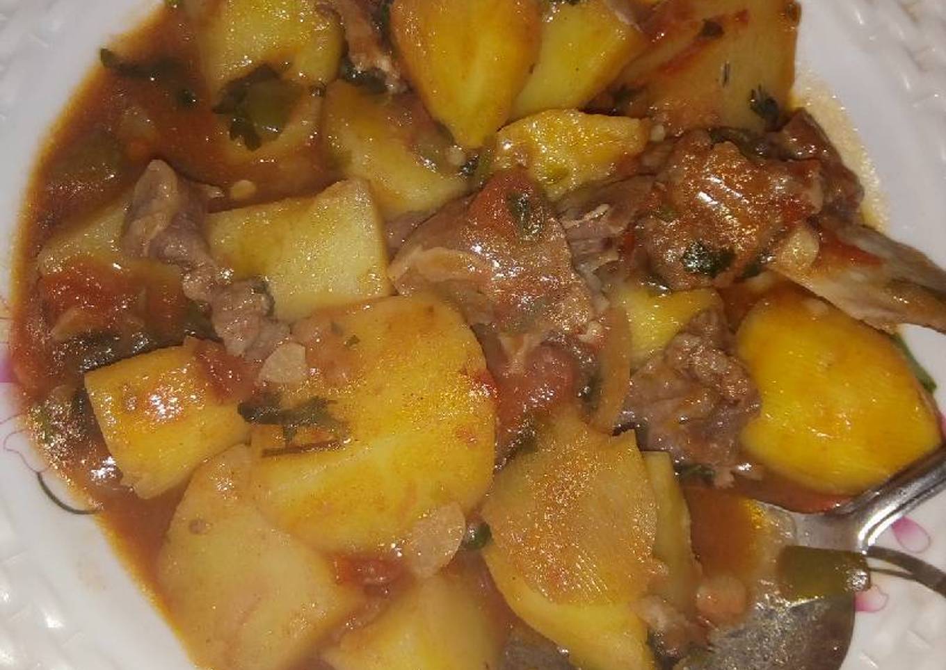 Beef potato stew