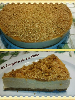 Una foto de Tarta de turrón de avellana con dulce de leche