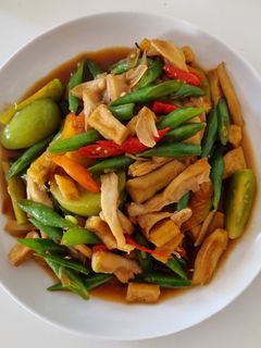 Foto resep Tumis tahu jamur buncis