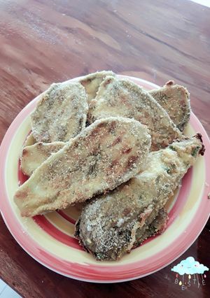 Una foto de Milanesas de berenjenas