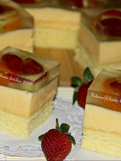 Foto resep Puding cake busa fruity