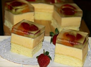 Foto resep Puding cake busa fruity