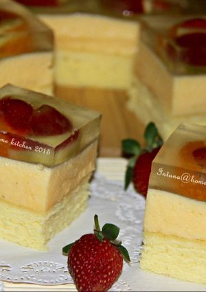 Foto resep Puding cake busa fruity