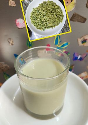 Hình của món Sữa hạt bí xanh + đậu hà lan🍐🍐🍐🫛🫛🫛.