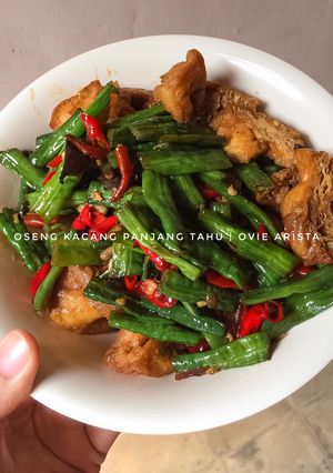 Foto resep Oseng Kacang Panjang Tahu