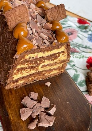 Una foto de Chocotorta a mi manera - Carlota de dulce de leche y queso crema