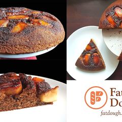 A picture of Apple-Pecan Upside-Down Cake.