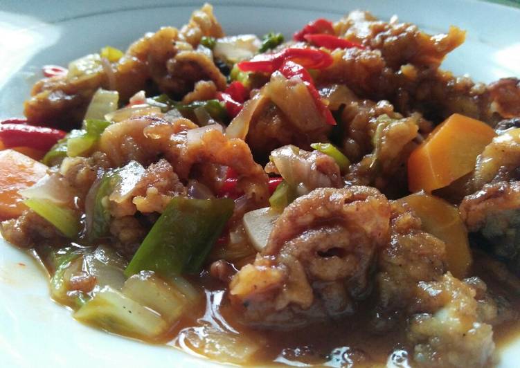 Resep Cumi Tepung Saus Tiram Pedas yang Lezat Sekali