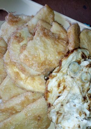 A picture of Yam and egg.