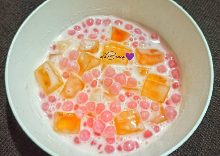 Olahan 286. Sagu Mutiara Jelly Susu | Resep Membuat 286. Sagu Mutiara Jelly Susu Yang Lezat