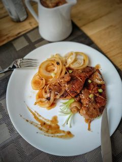 Foto resep Tuna Steak with Blackpepper and Mushroom sauce