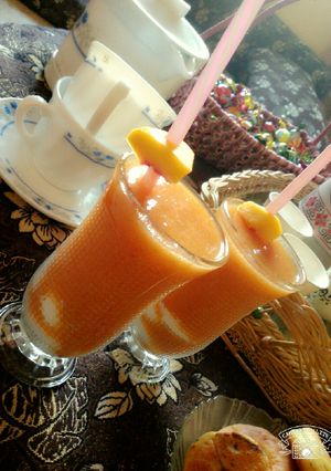 صورة لوصفة عصير دراق 😻🙈