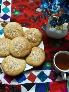 عکسی از دستور کلوچه کنجدی نرم🍪🍪