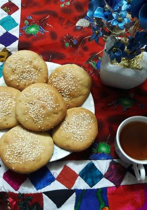 عکسی از دستور کلوچه کنجدی نرم🍪🍪