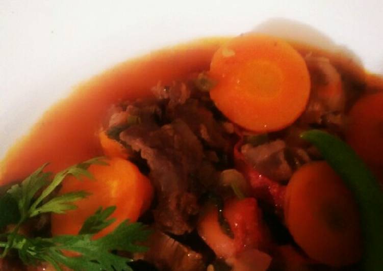 Recipe of Homemade Green chillies beaf stew