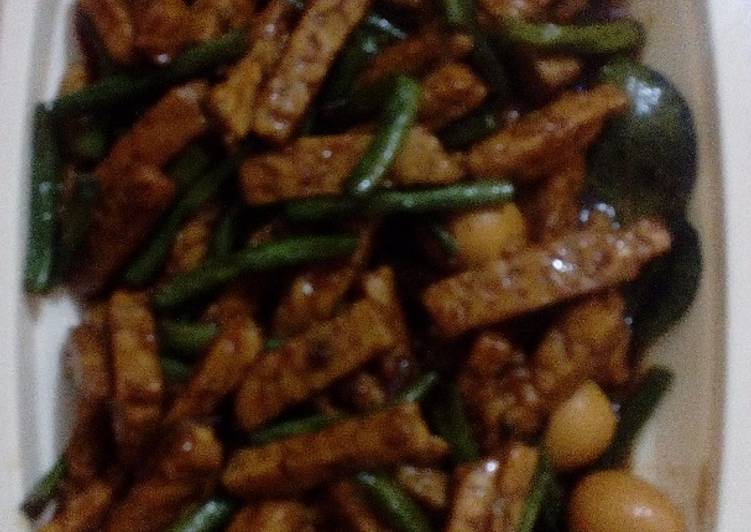 Orek tempe kacang panjang Orek tempe kacang panjang