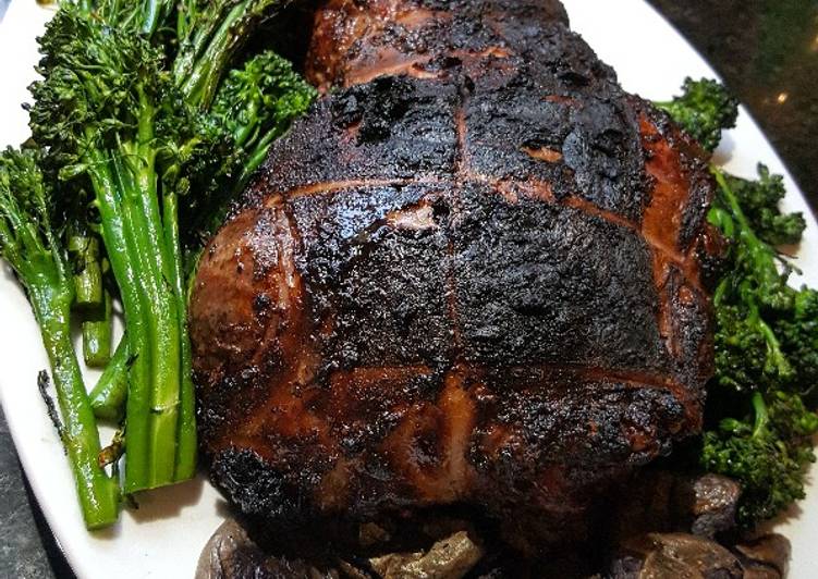 Recipe of Quick Smoked Leg of Lamb