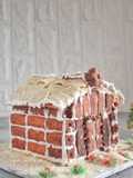 Easy Ginger Bread House, with leftover biscuit, no tools needed
