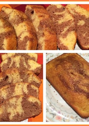 A picture of Orange Chocolate marble cake.