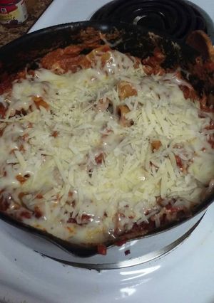 A picture of Skillet Veggie Lasagna.