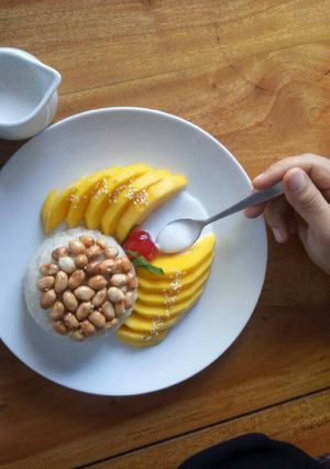 Foto resep Mango & Sticky Rice with Coconut Milk